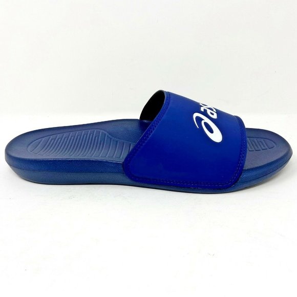 Asics AS003 Indigo Blue White Mens Slide Sandals 1173A006 400 - Picture 1 of 5